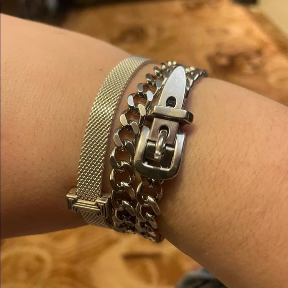 ❗️restocked❗️925 Sterling Silver Cuban Chain Link Belt Buckle Choker Necklace - Picture 6 of 9